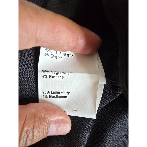 Piazza Sempione Pants Womens 10 12 xl Audrey Black Wool Blend Cropped Italian 48 - Picture 6 of 6